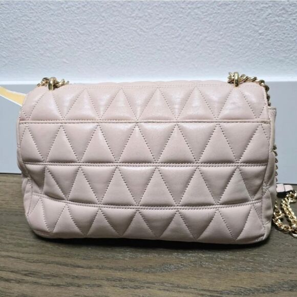 Michael Kors Sloan Large Quilted Chain Convertible Bag in Soft Pink - Picture 7 of 13